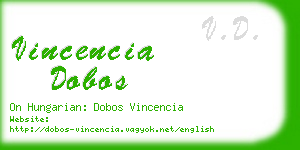 vincencia dobos business card